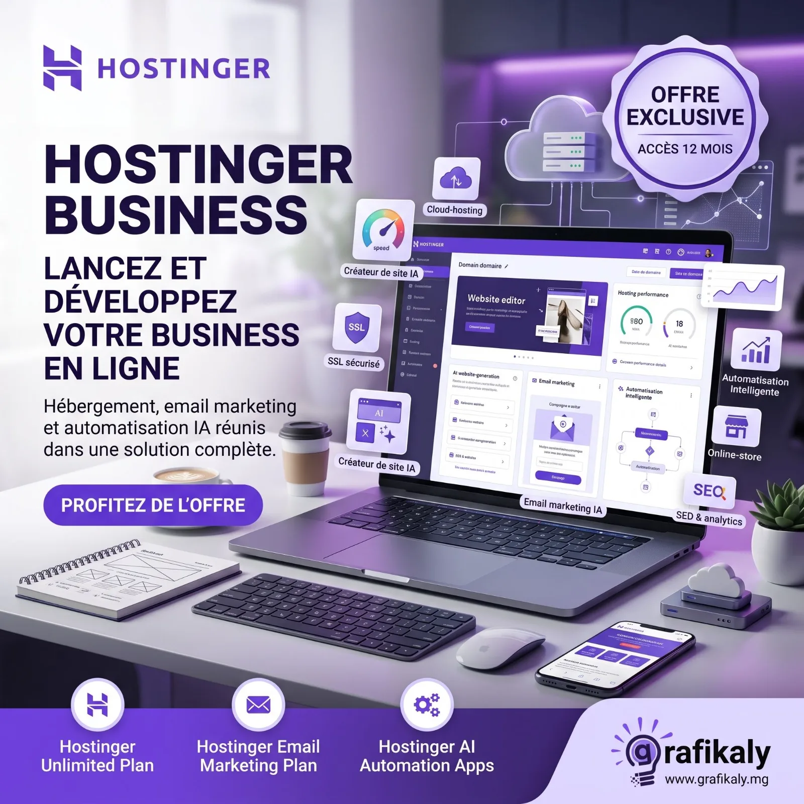 HOSTINGER BUSINESS 3 en 1